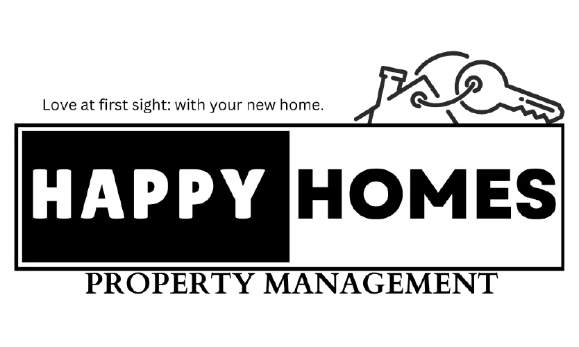 Happy home property management logo